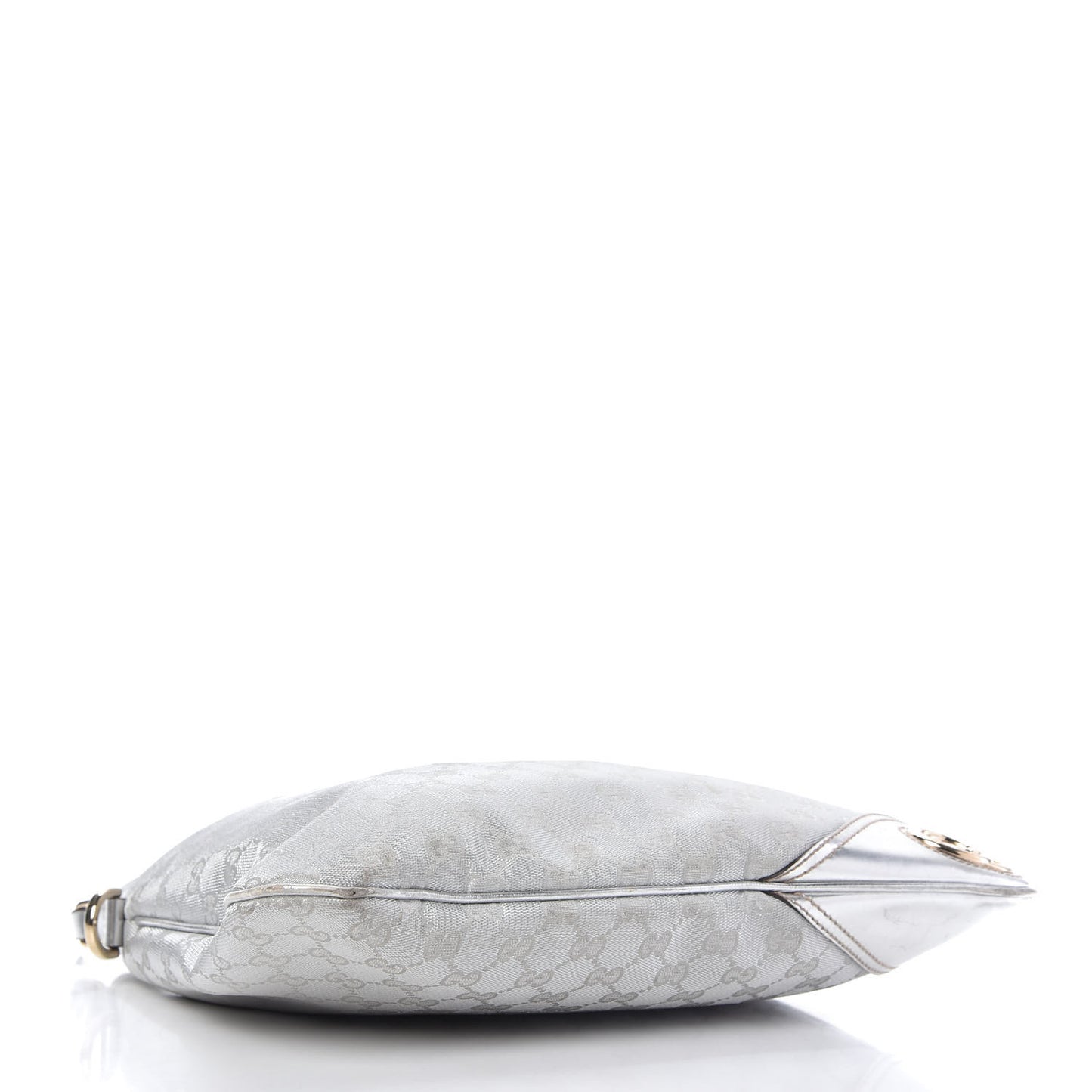 Metallic Monogram Medium New Britt Hobo Silver