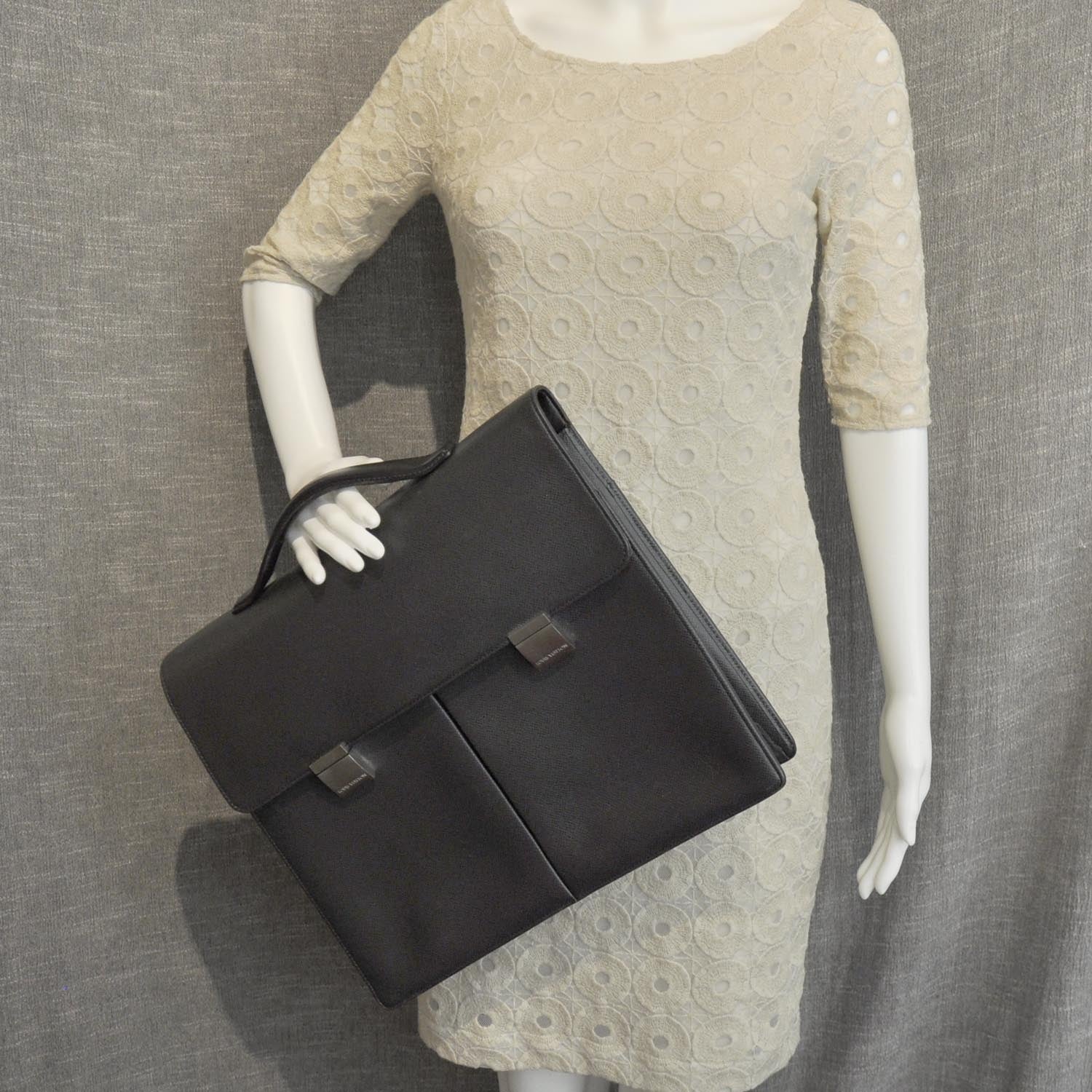 Louis Vuitton Taiga Serviette Khazan 1 Soufflet Briefcase 2 of 10