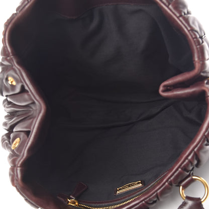 Miu Miu Nappa Matelasse Satchel Brown 5 of 18