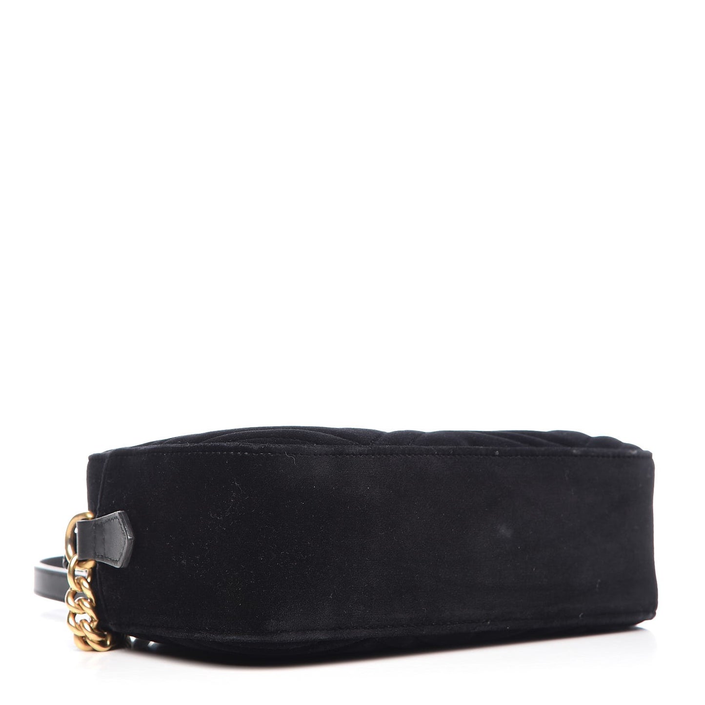 Velvet Matelasse Small GG Marmont Chain Shoulder Bag Black