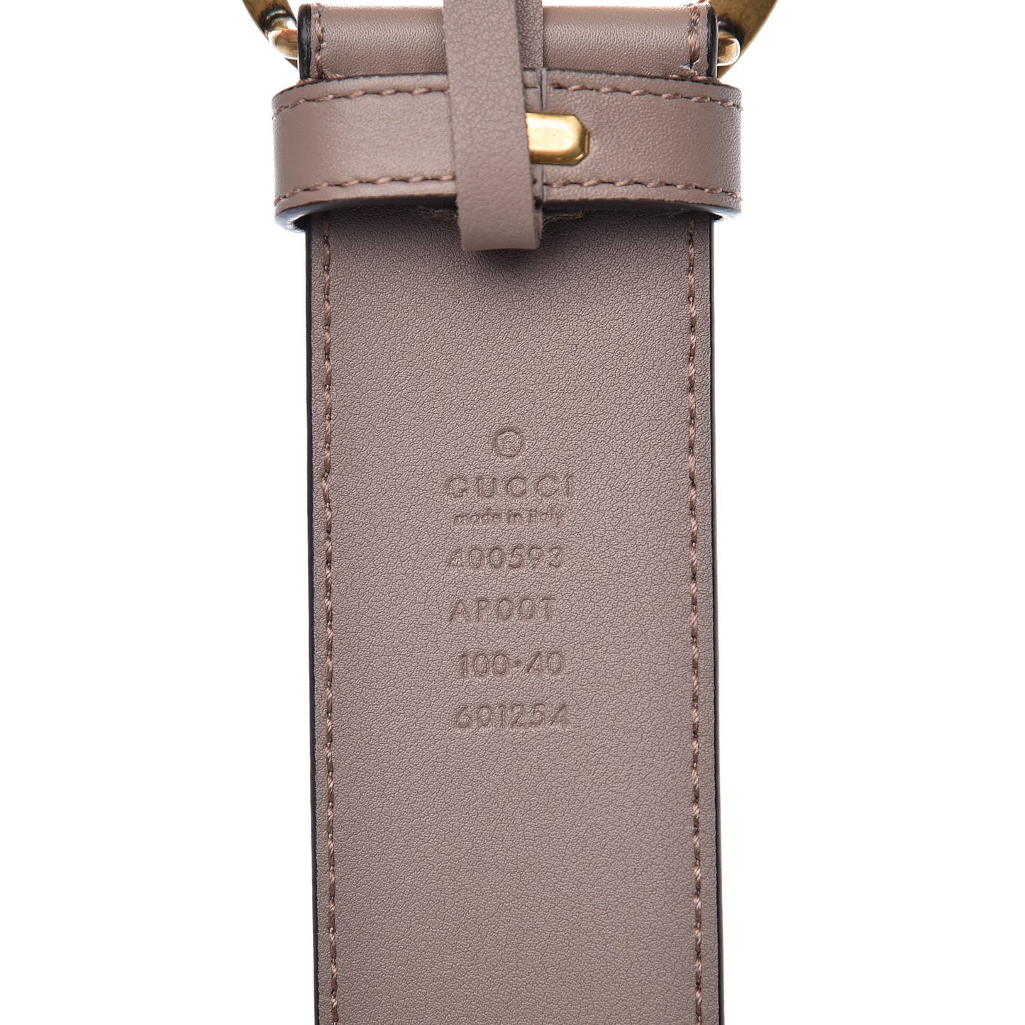 Calfskin Double G 40mm Belt 100 40 Porcelain Rose
