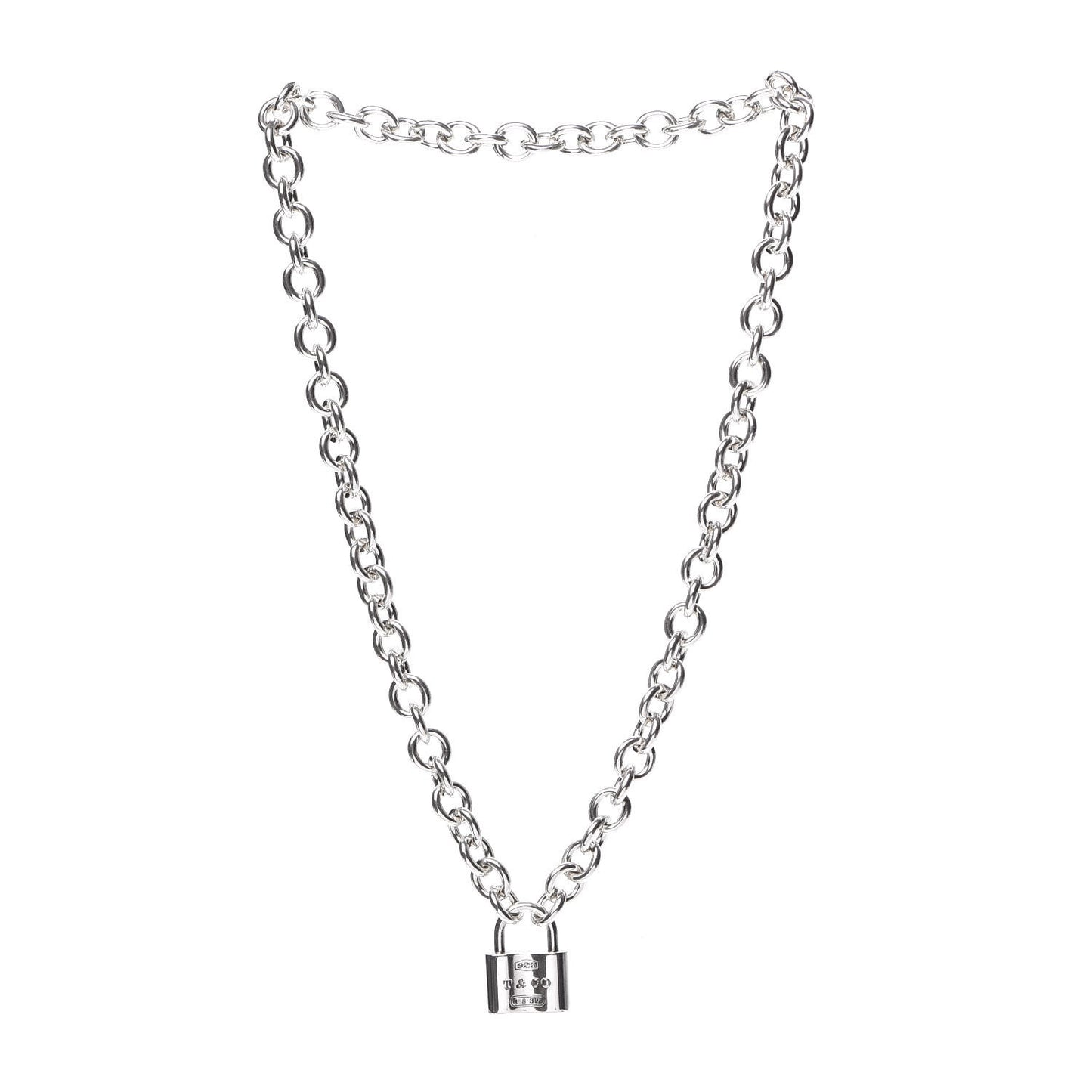 Sterling Silver 1837 Lock Charm Necklace