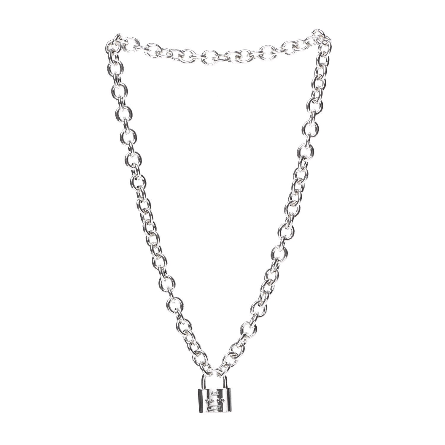 Tiffany Sterling Silver 1837 Lock Charm Necklace 3 of 3