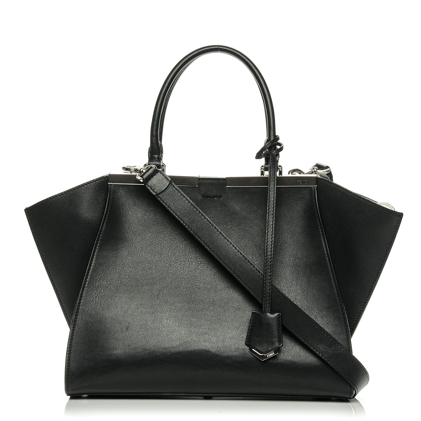 Vitello Dolce Shiny Nappa Petite 3Jours Tote Black