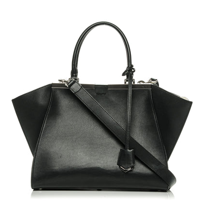 Fendi Vitello Dolce Shiny Nappa Petite 3Jours Tote Black 1 of 14