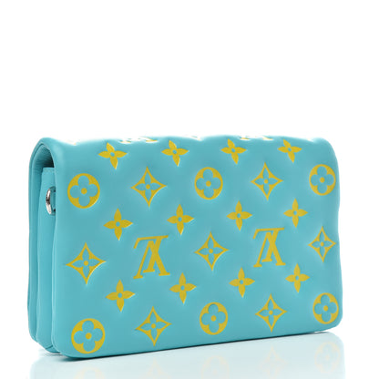 Louis Vuitton Lambskin Embossed Monogram Vuittamins Pochette Coussin Menthe Jaune 3 of 6