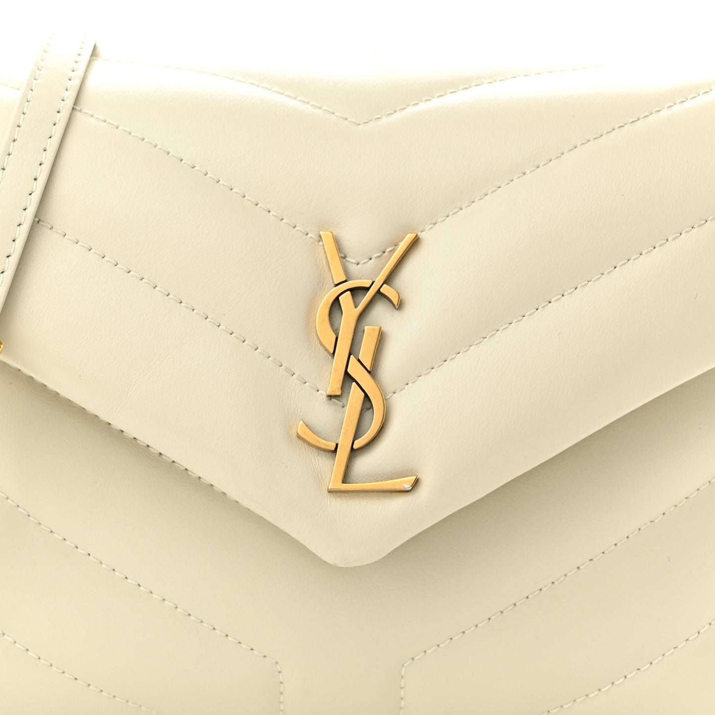 Calfskin Y Quilted Monogram Toy Loulou Crossbody Bag Ivory