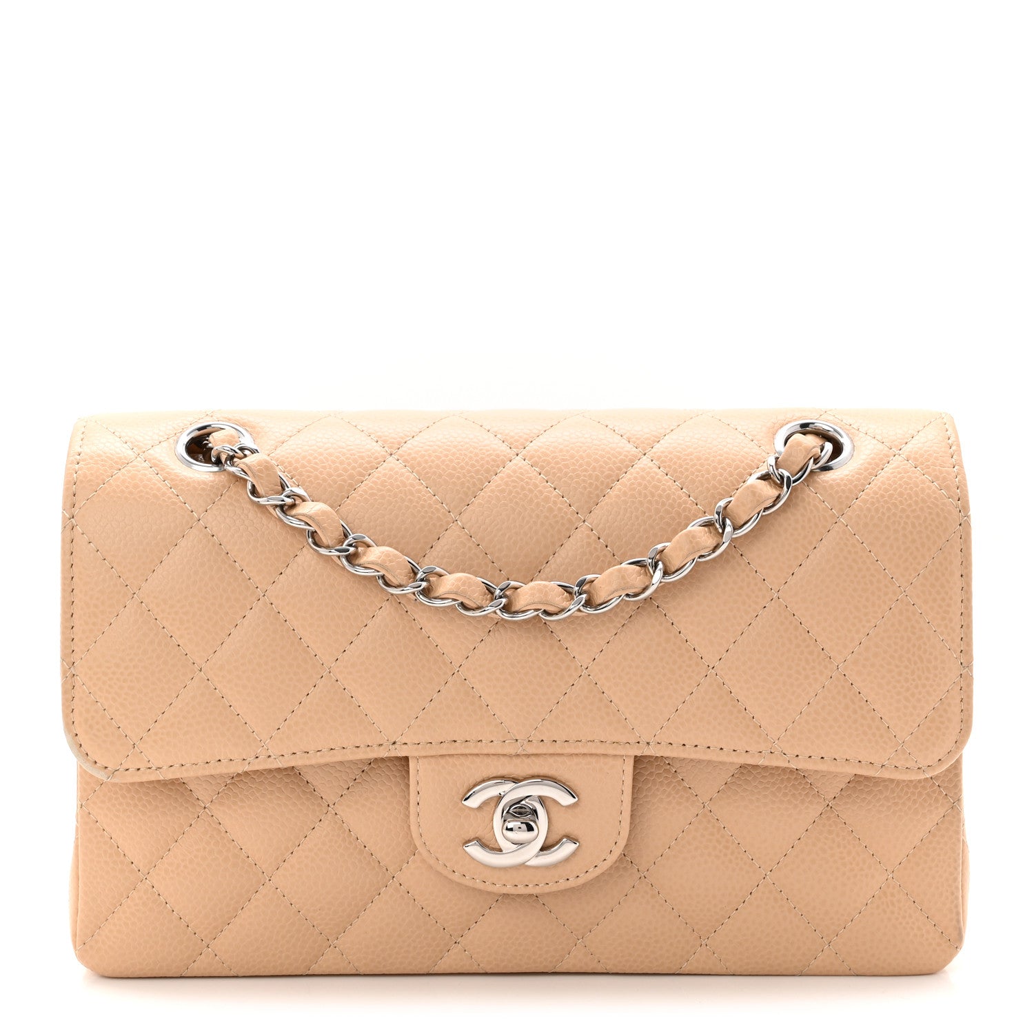 Chanel Caviar Quilted Small Double Flap Beige 1 of 12