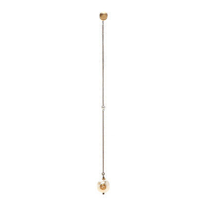 Gucci Faux Pearl Interlocking G Single Pendant Earring 1 of 4