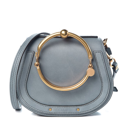Chloe Calfskin Suede Small Nile Bracelet Bag Cloudy Blue 1 of 10