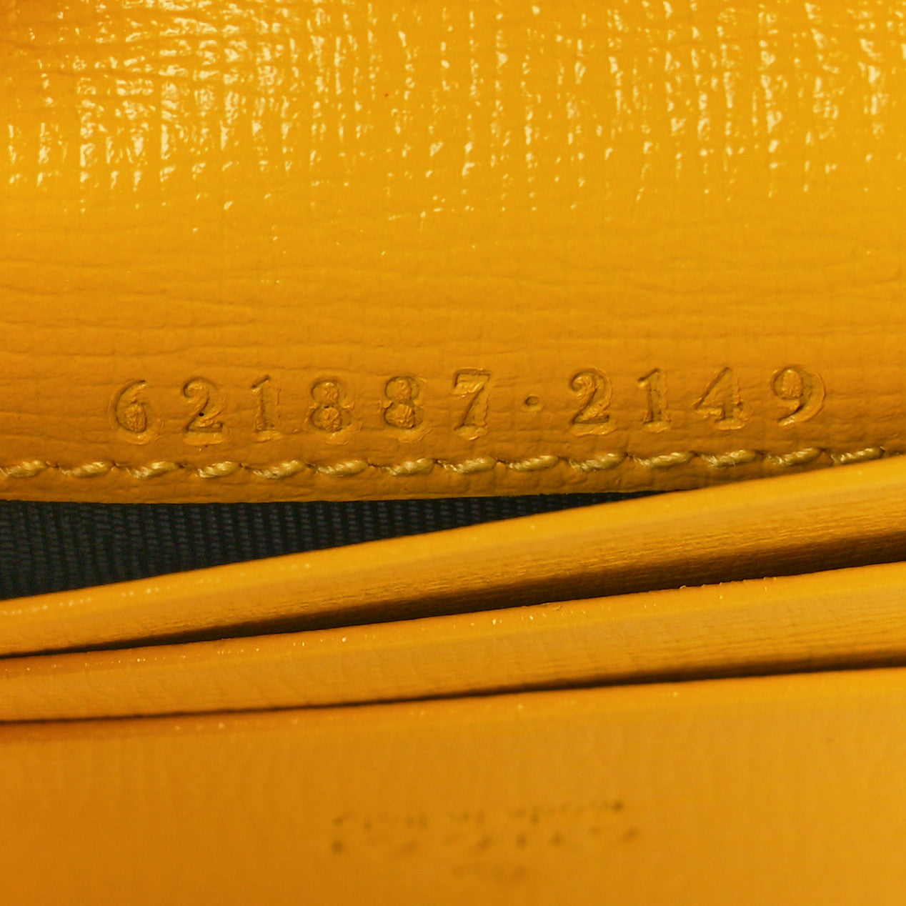 Gucci Azalea Calfskin GG Monogram Bi-Color Debossed Horsebit 1955 Card Case Wallet Dusty Azure Stone Topaz Deep Orange 7 of 8