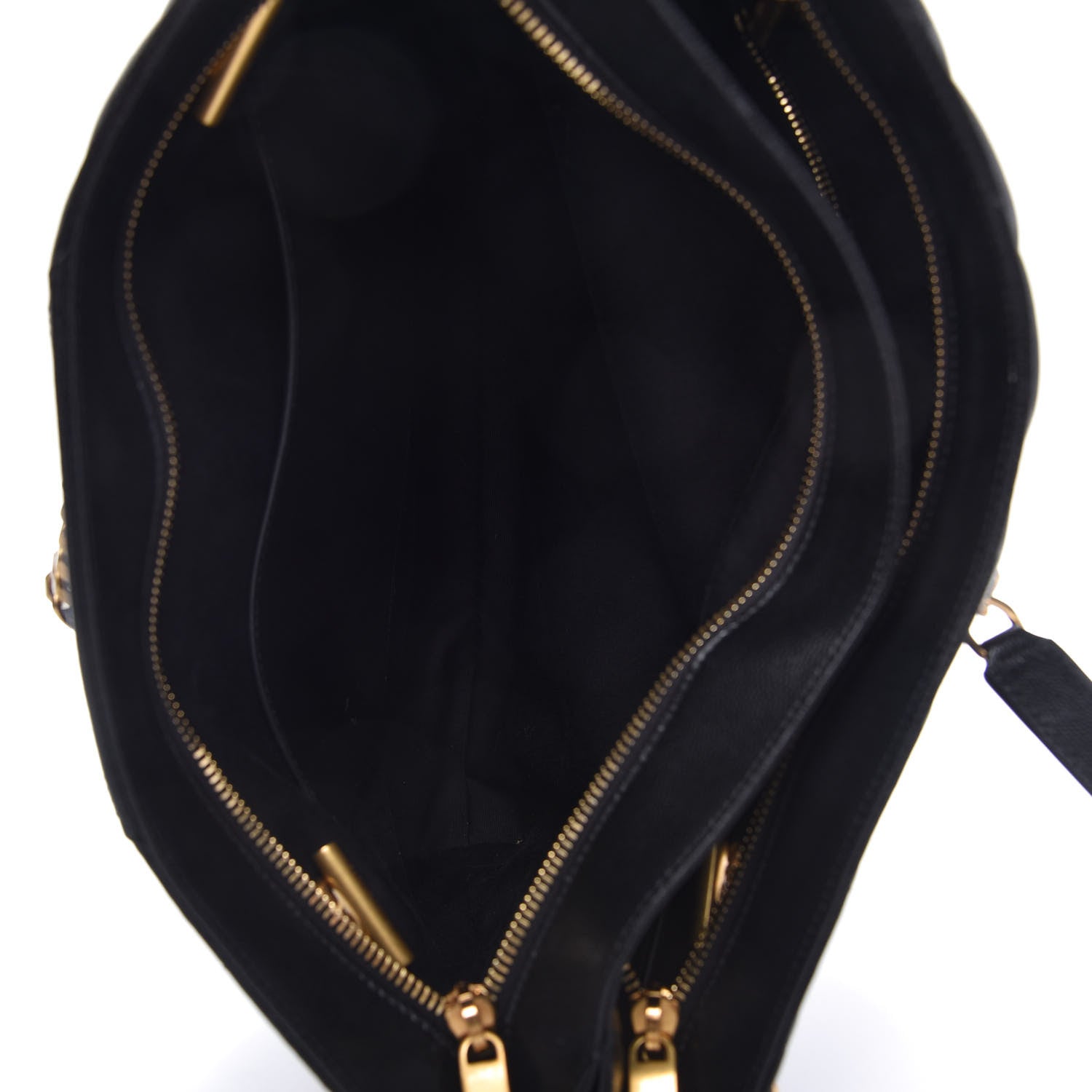 Saint Laurent Grain De Poudre Matelasse Chevron Medium Tribeca Shopping Bag Black 5 of 11