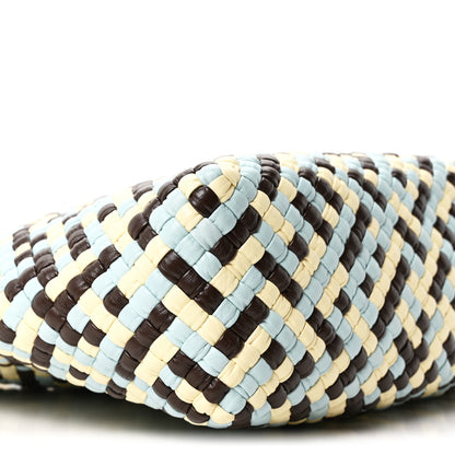 Bottega Veneta Calfskin Intreccio Tricolor Tosca Shoulder Bag Bitter Chocolate Zest Washed Topazio 9 of 11
