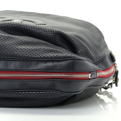 Chanel Lambskin Perforated Baseball Spirit Ligne Bag Navy 6 of 9