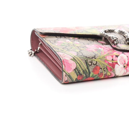 Gucci GG Supreme Monogram Blooms Mini Dionysus Chain Wallet Beige Multicolor Dry Rose 10 of 13