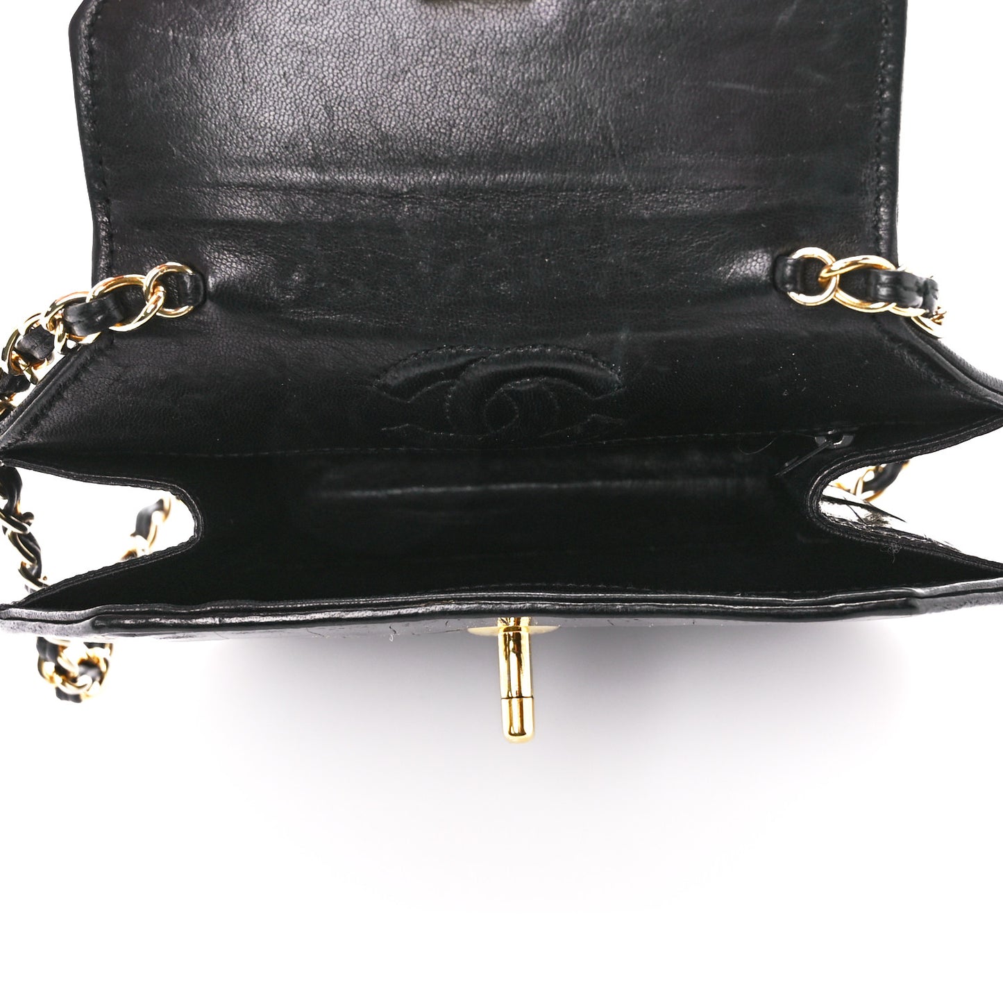 Shiny Crocodile Flap Black