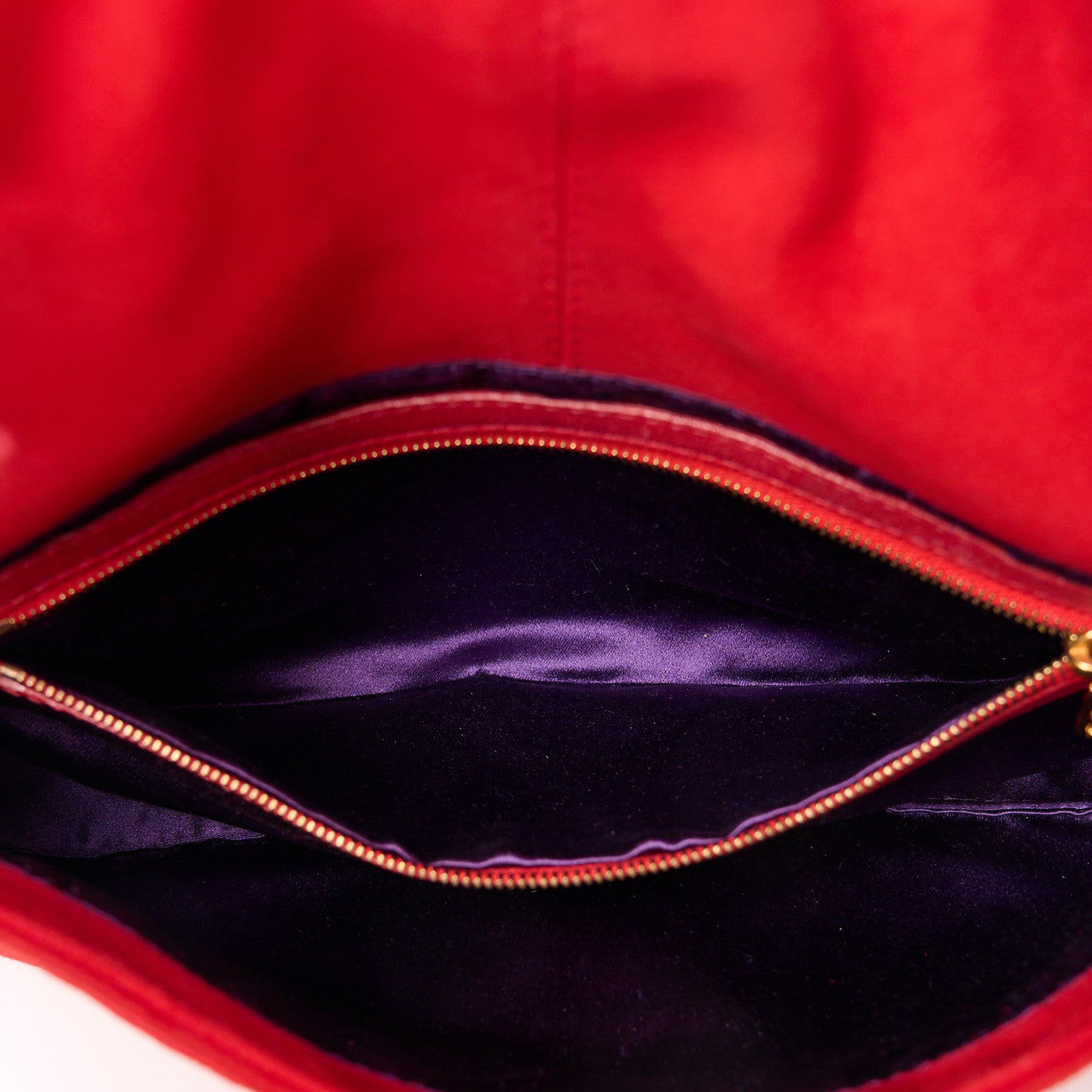Fendi Suede Baguette Red 6 of 12