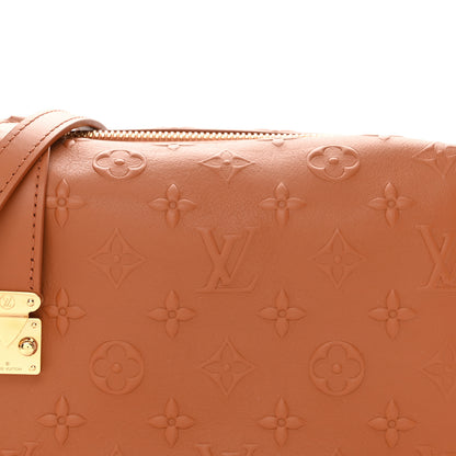 Louis Vuitton Calfskin Debossed Monogram Side Trunk Tan 7 of 9
