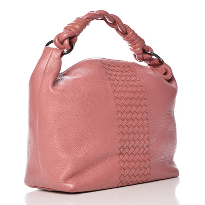 Bottega Veneta Cervo Deerskin Intrecciato Braided Hobo Rose Pink 3 of 14