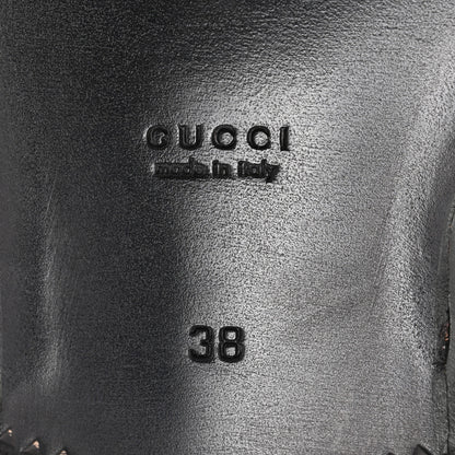 Gucci Goatskin Womens Logo 15mm Loafers 38 Mystic White 6 of 9