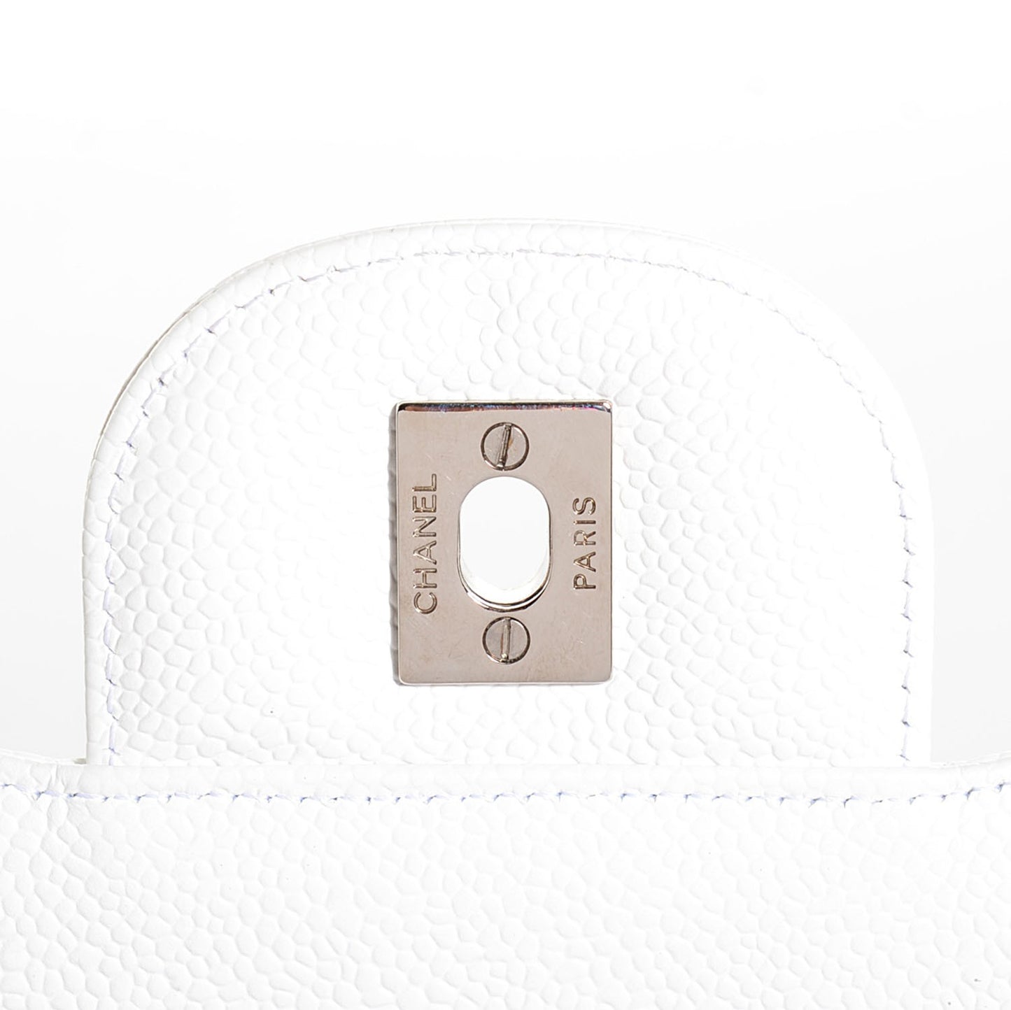 Caviar Quilted Jumbo Single Flap White