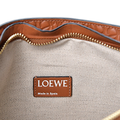 Loewe Calfskin Embossed Repeat T Pouch Tan 5 of 8