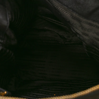 Prada Tessuto Nylon Jacquard Logo Aviator Satchel Ebano 5 of 8