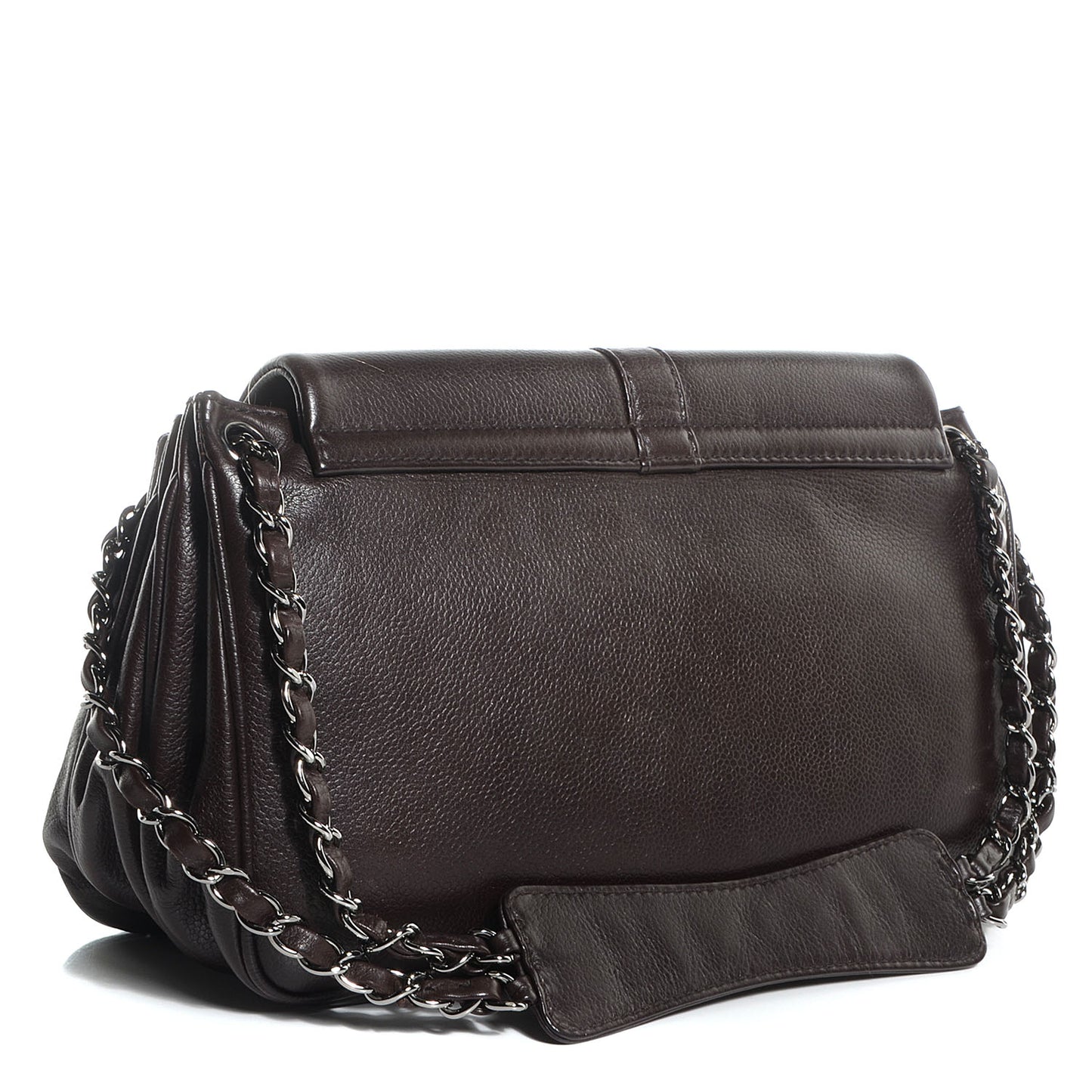 Caviar Mademoiselle Lock Accordion Flap Brown