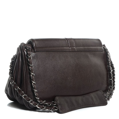 Chanel Caviar Mademoiselle Lock Accordion Flap Brown 3 of 7