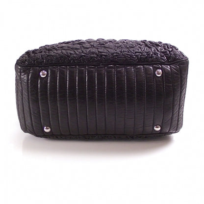 Chanel Lambskin Classic Crinkled Scrunched Bowler Black 4 of 10