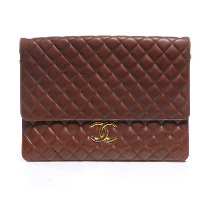 Chanel Lambskin Portfolio Flap Brown 1 of 8