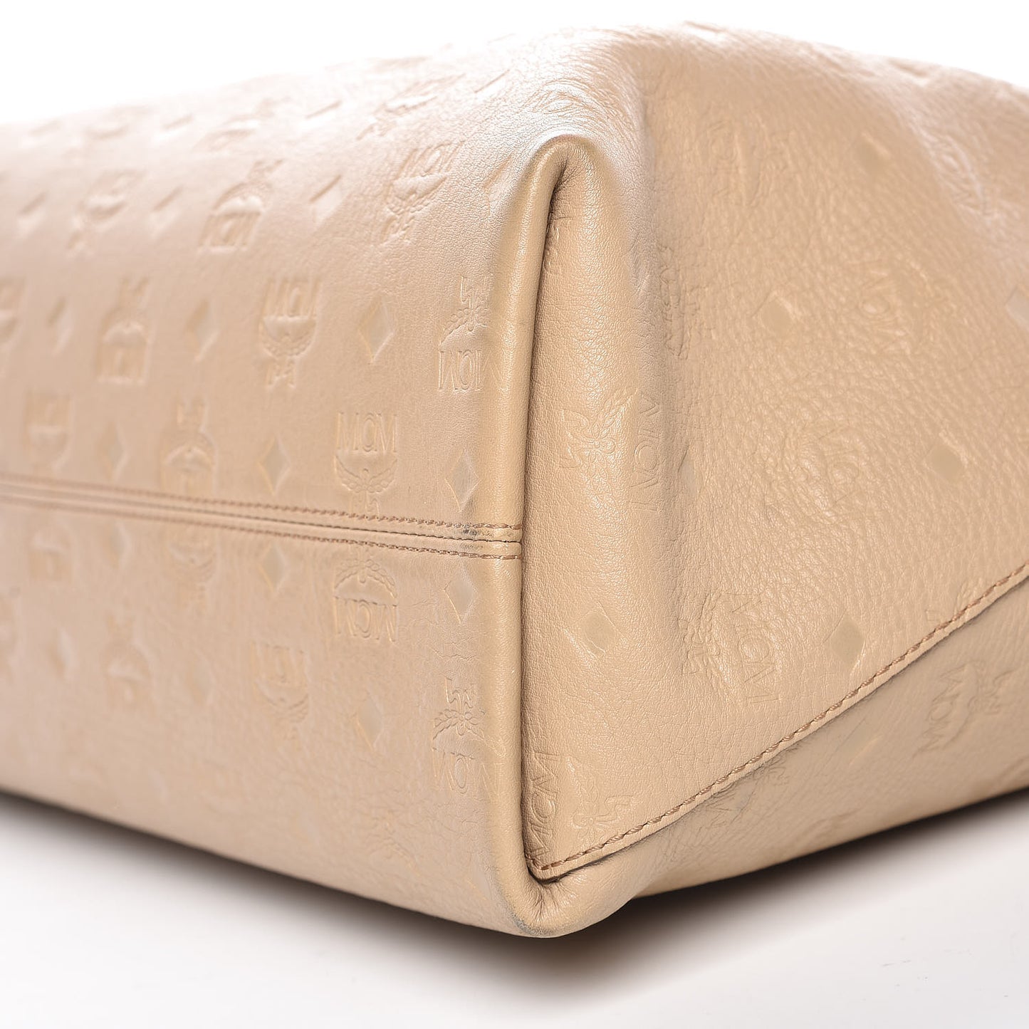 Calfskin Ottomar Monogram Medium Klara Top Zip Tote New Beige