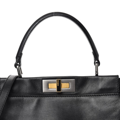 Fendi Vitello Suede Medium Peekaboo Iconic Satchel Black 12 of 12