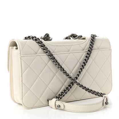 Chanel Glazed Calfskin Medium Perfect Edge Flap White 3 of 11