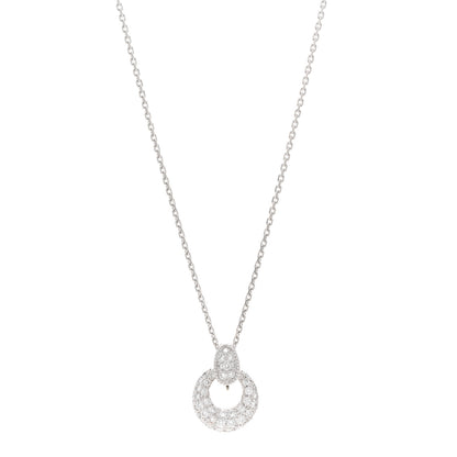 Van Cleef & Arpels 18K White Gold Diamond Interchangeable Door Knocker Necklace 1 of 4
