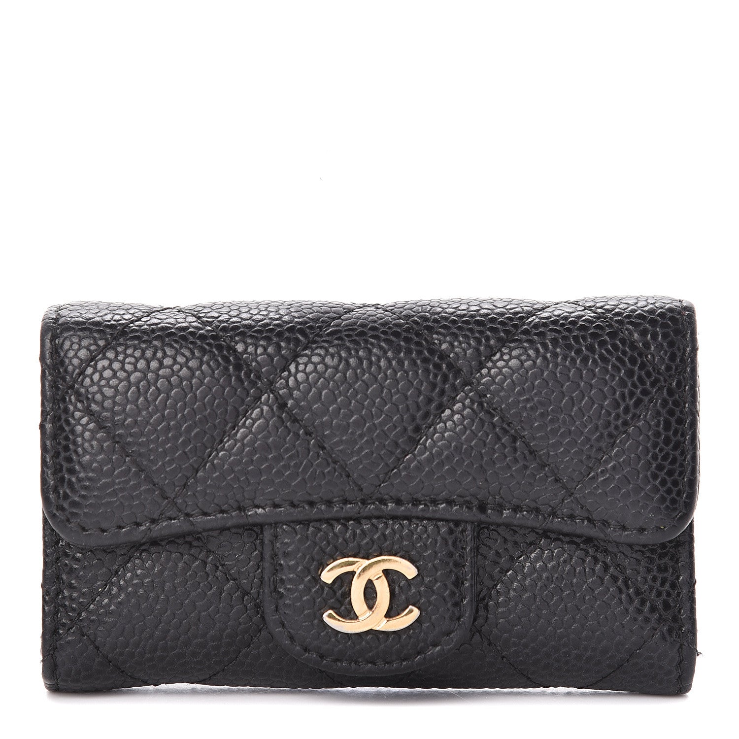 Chanel Caviar Quilted 6 Key Holder Black 1 of 13