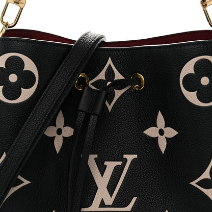 Louis Vuitton Empreinte Monogram Giant Neonoe MM Black Beige 7 of 9