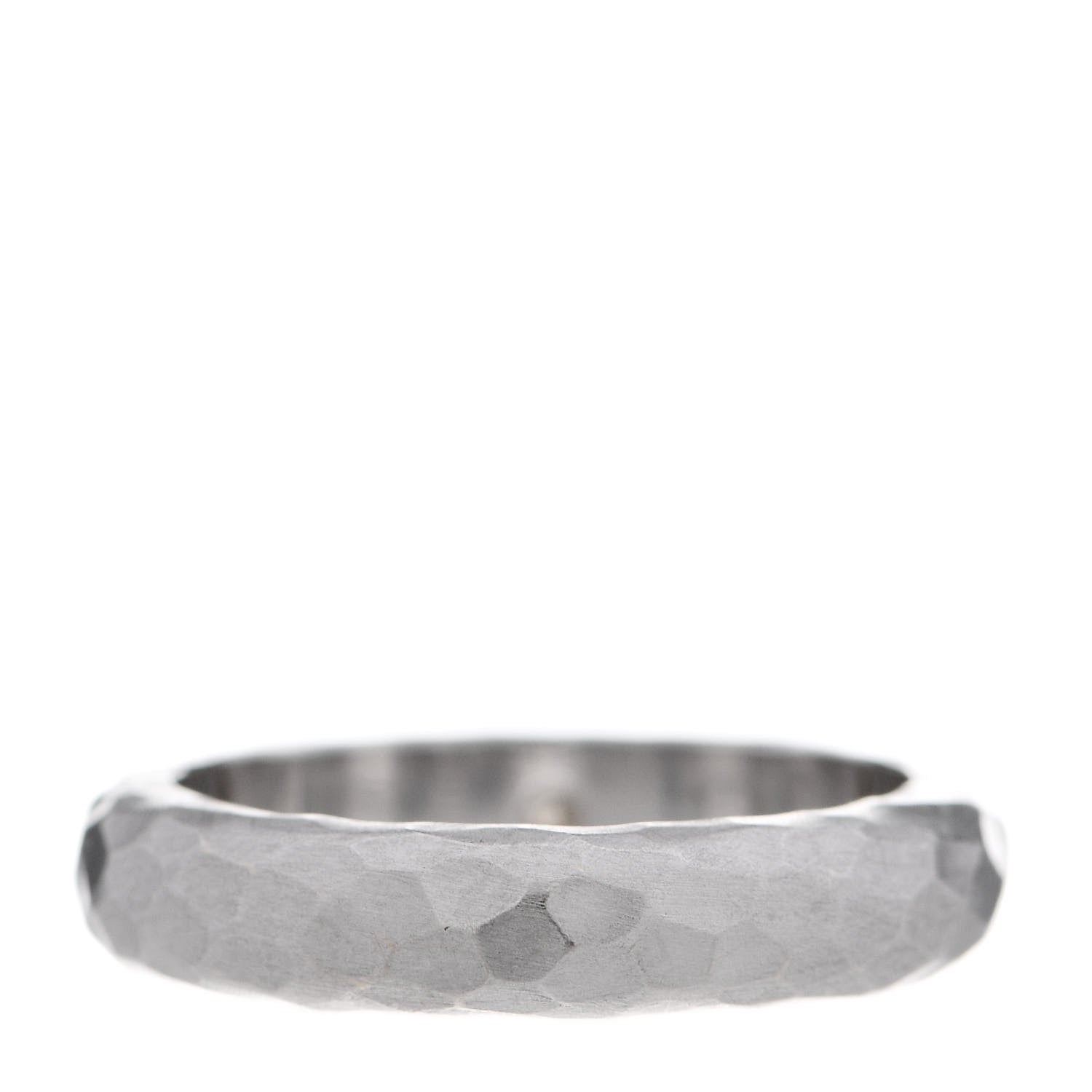 Tiffany 18K White Gold Diamond Paloma Picasso Hammered Ring 52 6 3 of 7