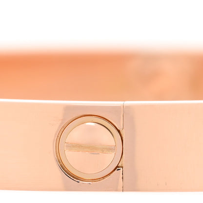 Cartier 18K Pink Gold 4 Diamond LOVE Bracelet 17 5 of 8