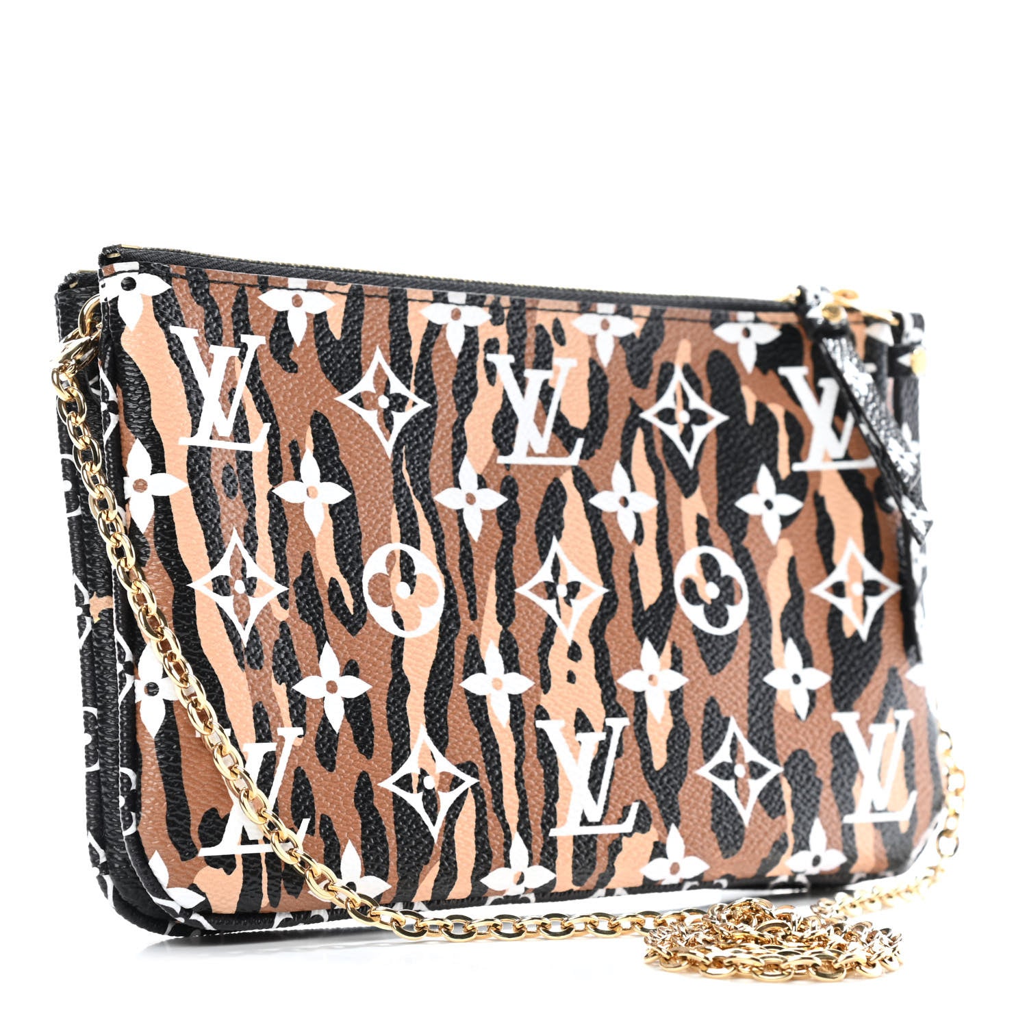 Louis Vuitton Monogram Giant Jungle Pochette Double Zip Black 2 of 4