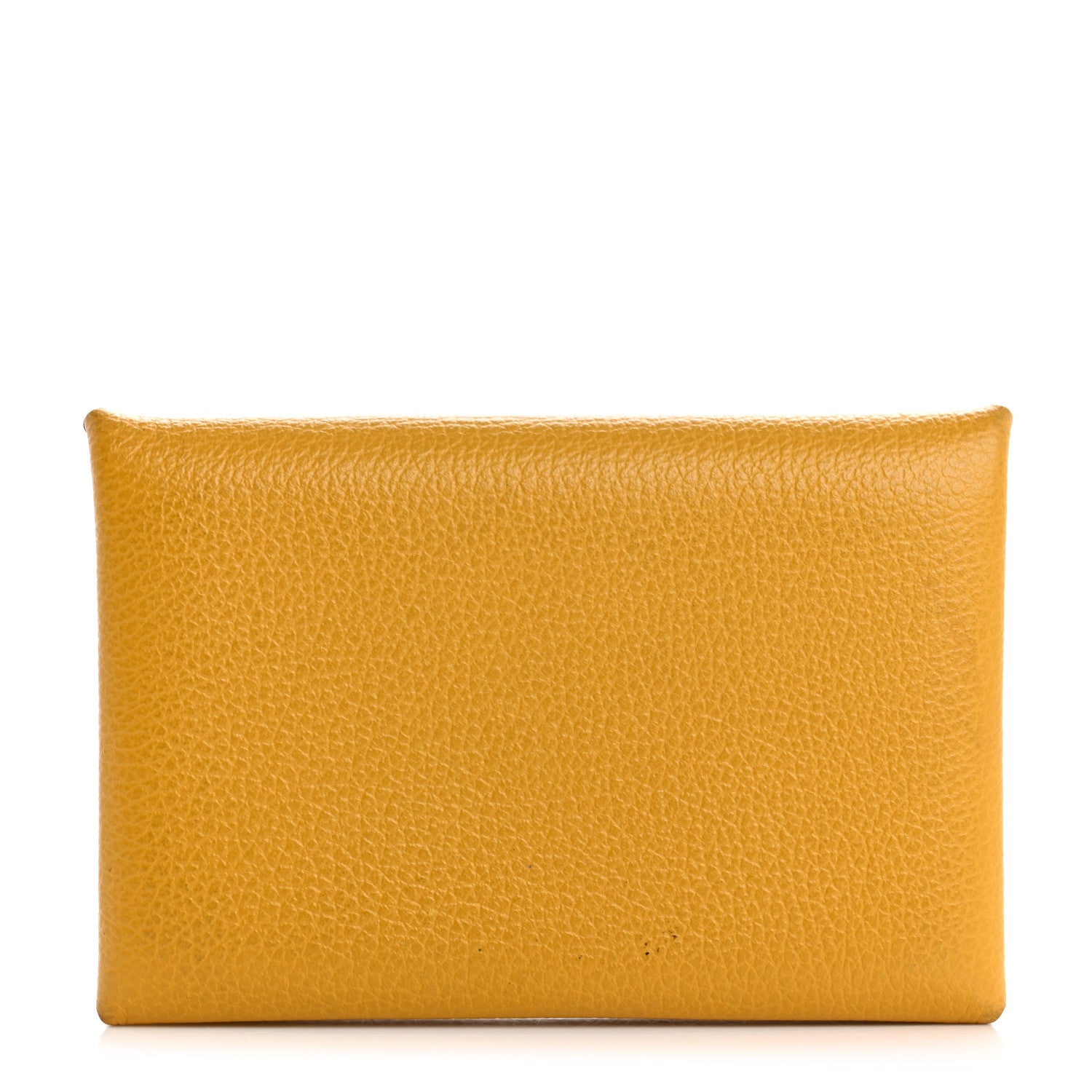 Hermes Evercolor Calvi Card Case Jaune Ambre 1 of 11
