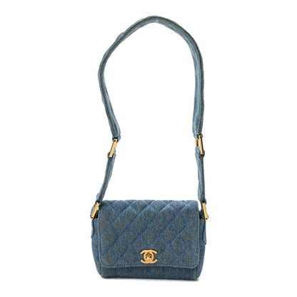 Chanel Denim Quilted Mini Flap Blue 1 of 12