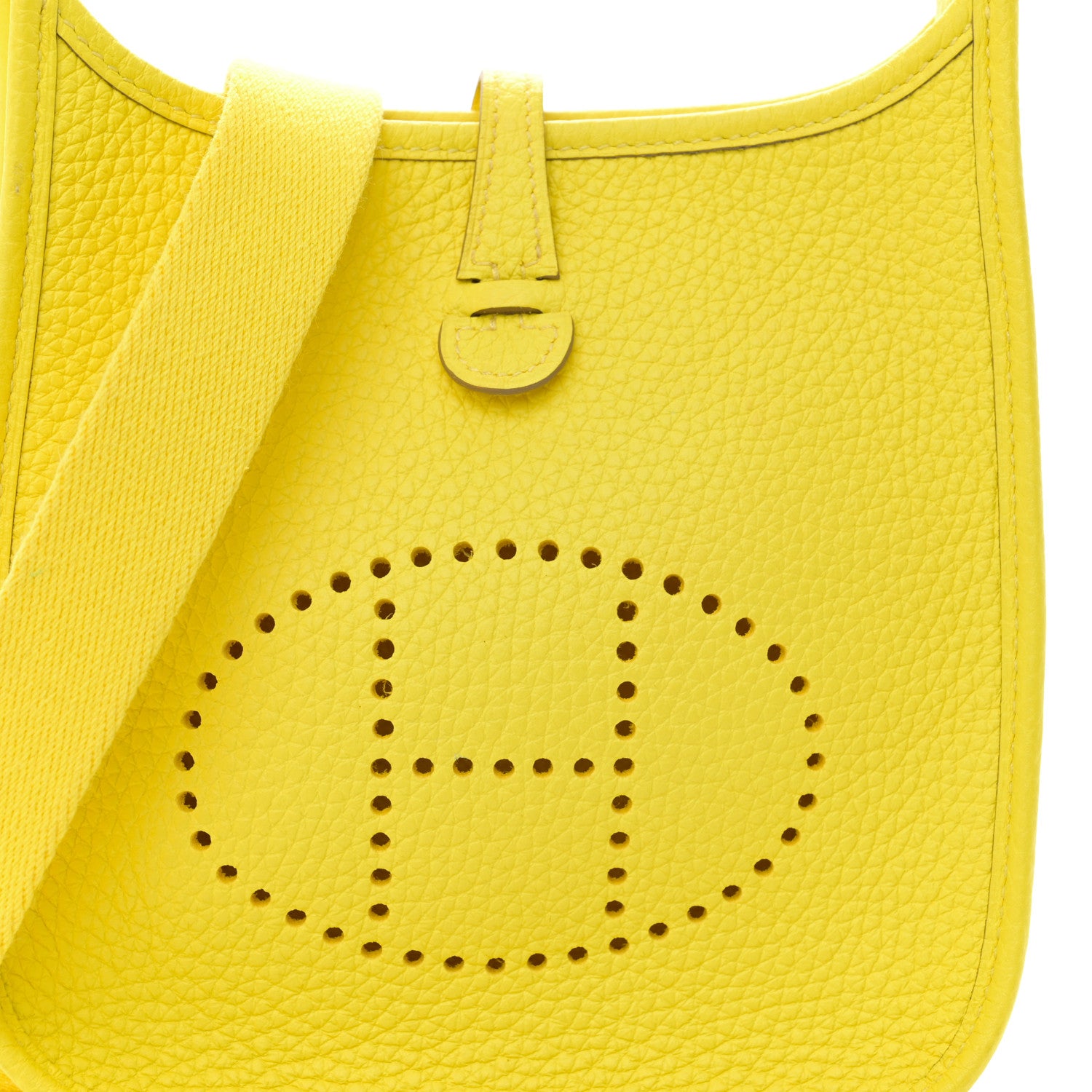 Hermes Taurillon Clemence Evelyne TPM Lime 8 of 10