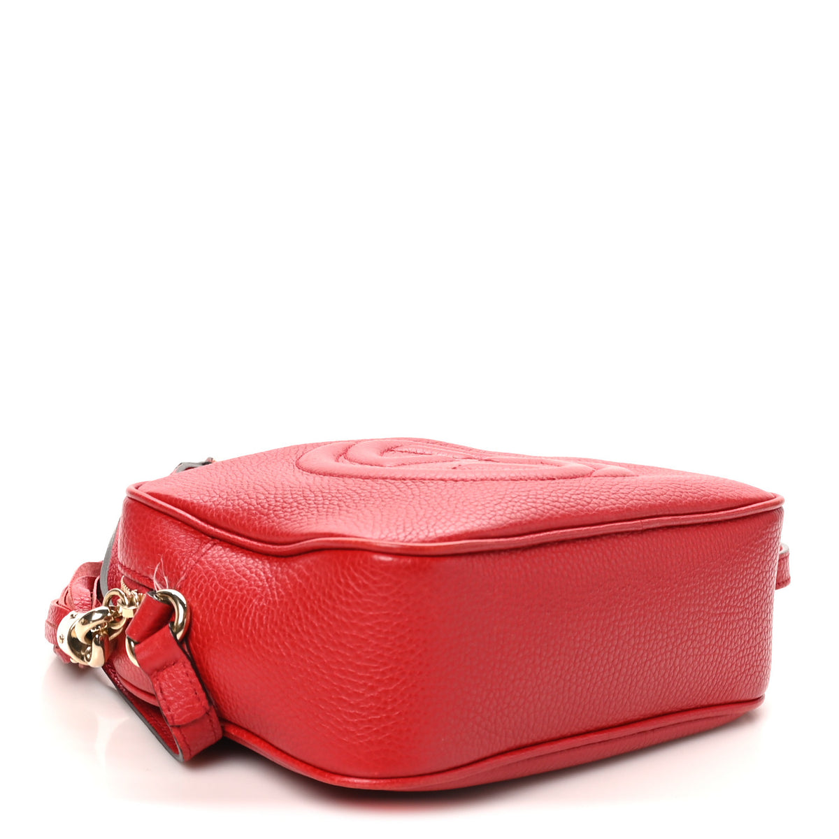 Gucci Pebbled Calfskin Small Soho Disco Bag Vibrant Red 4 of 11