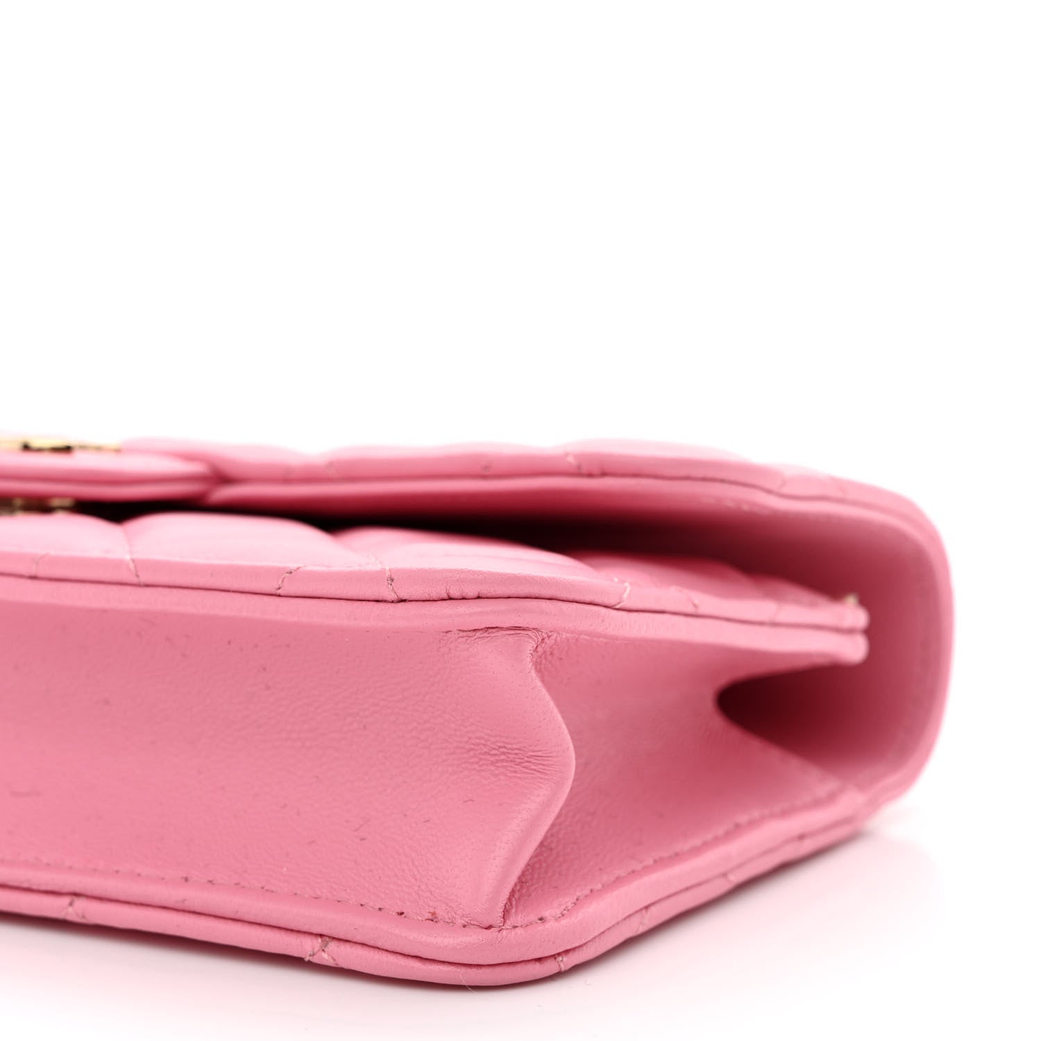 Chanel Lambskin Quilted Flap Phone Holder With Chain Pink 11 of 12