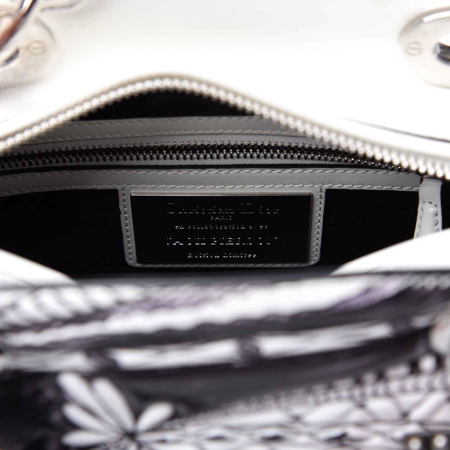 Calfskin Quilted Jack Pierson Art Lady Dior White Black Multicolor