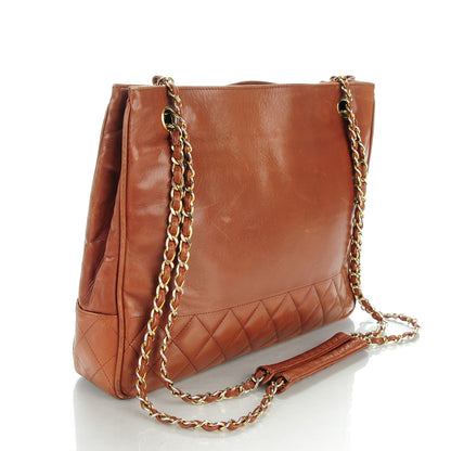 Chanel Lambskin Shopping Tote Brown 3 of 8