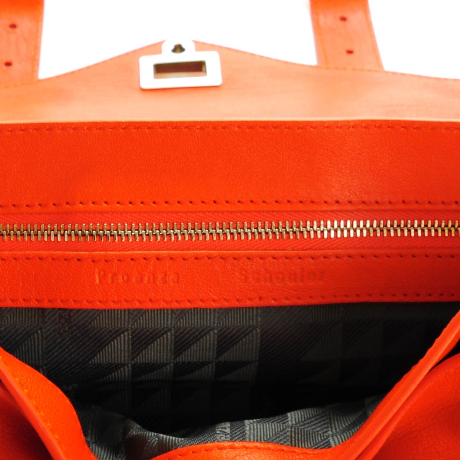 Proenza Schouler Lambskin Tiny PS1 Satchel Orange Pepper 7 of 9