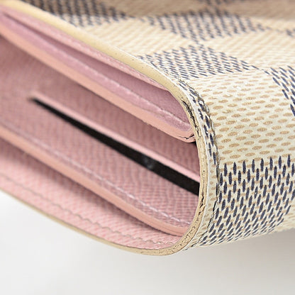 Louis Vuitton Damier Azur Victorine Wallet Rose Ballerine 9 of 15