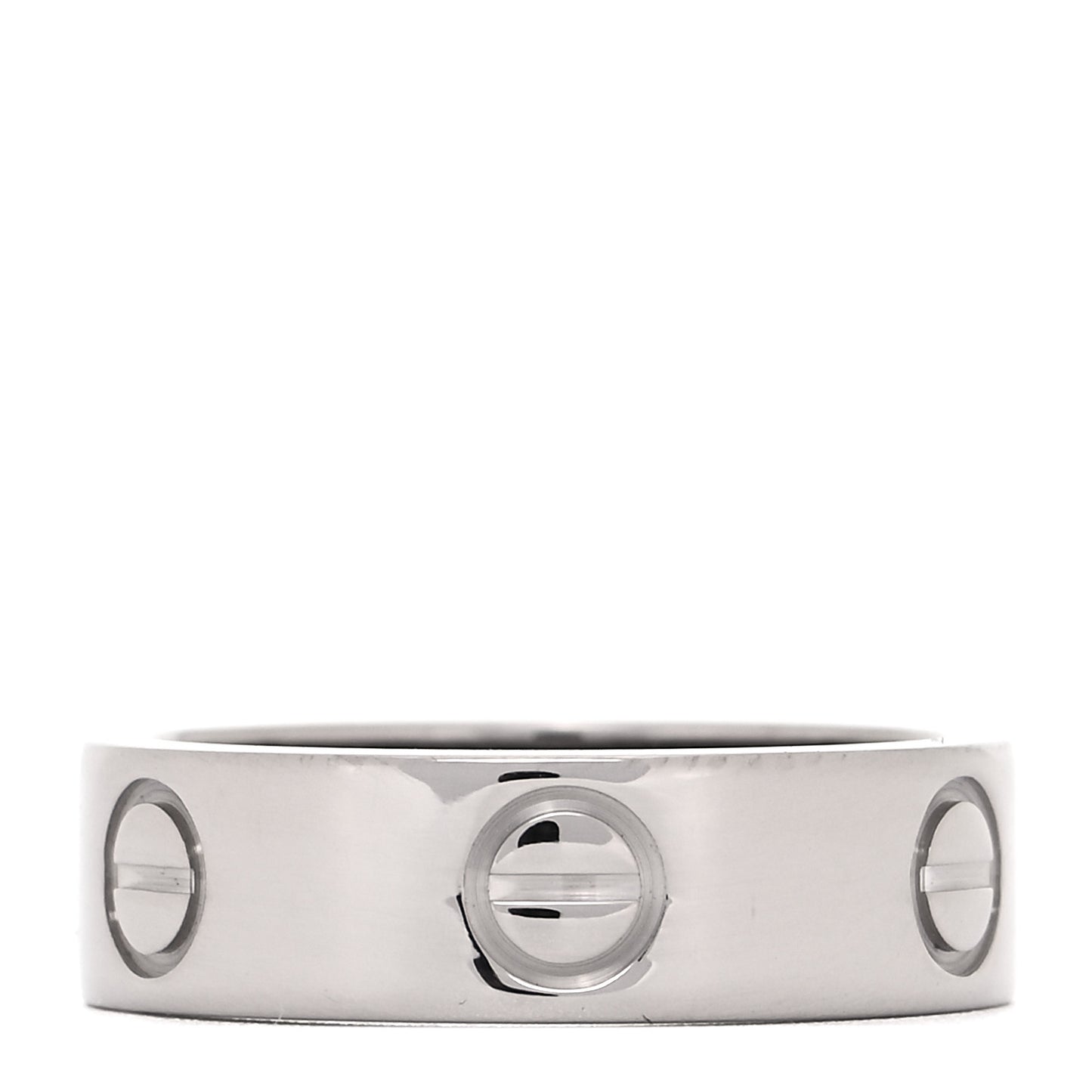 18K White Gold 5.5mm LOVE Ring 50 5.25